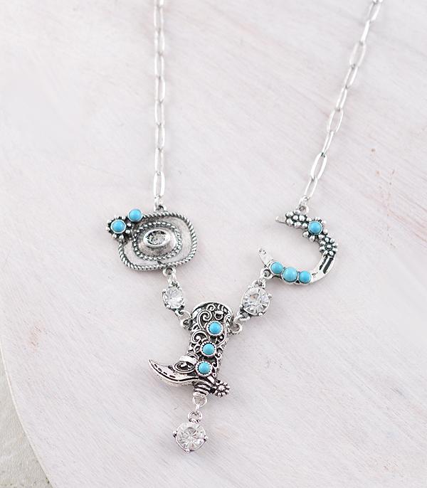 WHAT'S NEW :: Wholesale Western Turquoise Boot Necklace