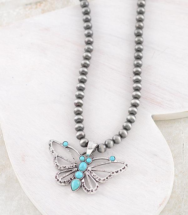 NECKLACES :: WESTERN TREND :: Wholesale Western Butterfly Pendant Necklace