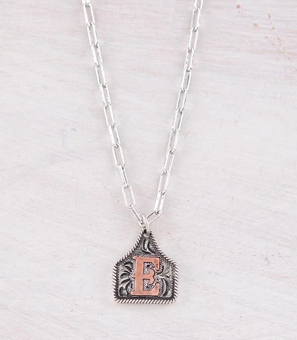 WHAT'S NEW :: Wholesale Western Cattle Tag Initial Necklace