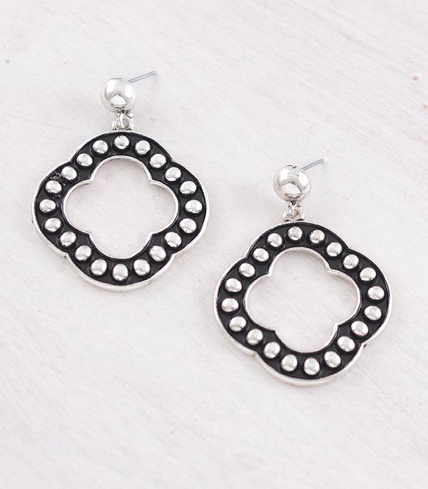 WHAT'S NEW :: Wholesale Western Quatrefoil Dangle Earrings