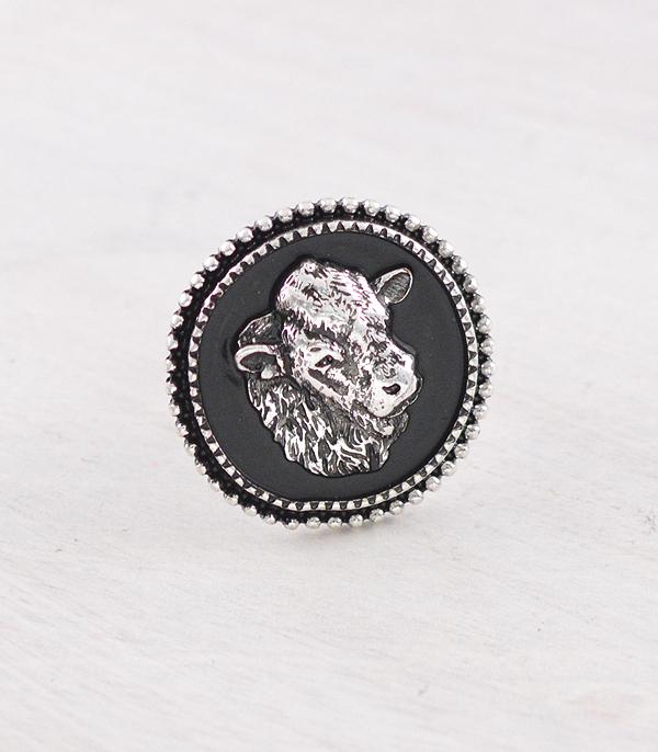 New Arrival :: Wholesale Western Cow Head Concho Ring