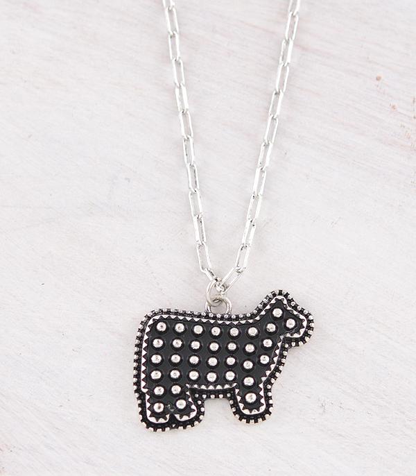 NECKLACES :: WESTERN TREND :: Wholesale Western Cow Pendant Necklace