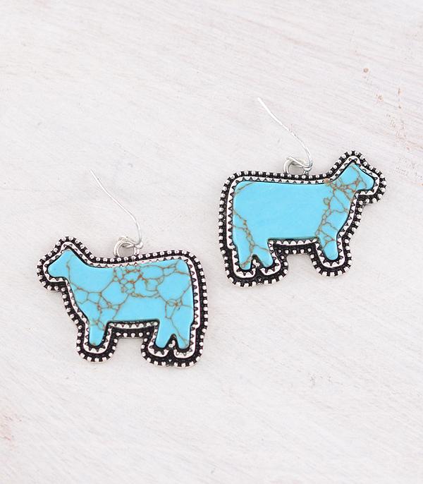 WHAT'S NEW :: Wholesale Western Turquoise Cow Earrings