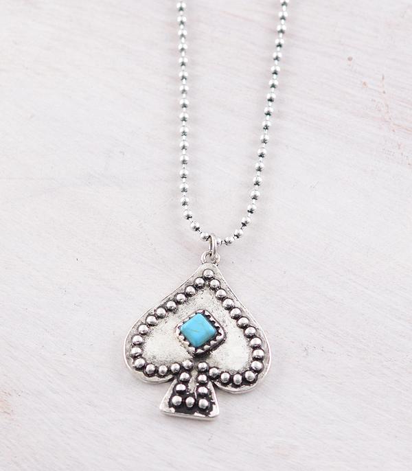 WHAT'S NEW :: Wholesale Western Turquoise Ace Pendant Necklace