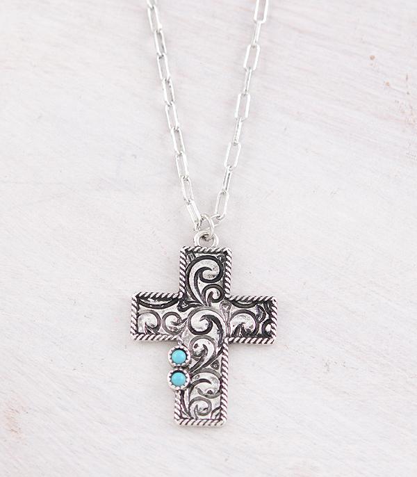 NECKLACES :: WESTERN TREND :: Wholesale Western Cross Pendant Necklace