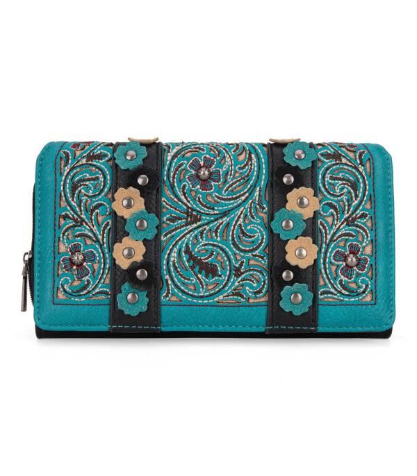 New Arrival :: Wholesale Montana West Floral Embroidered Wallet