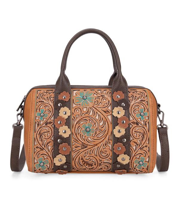 New Arrival :: Wholesale Montana West Floral Barrel Satchel Bag