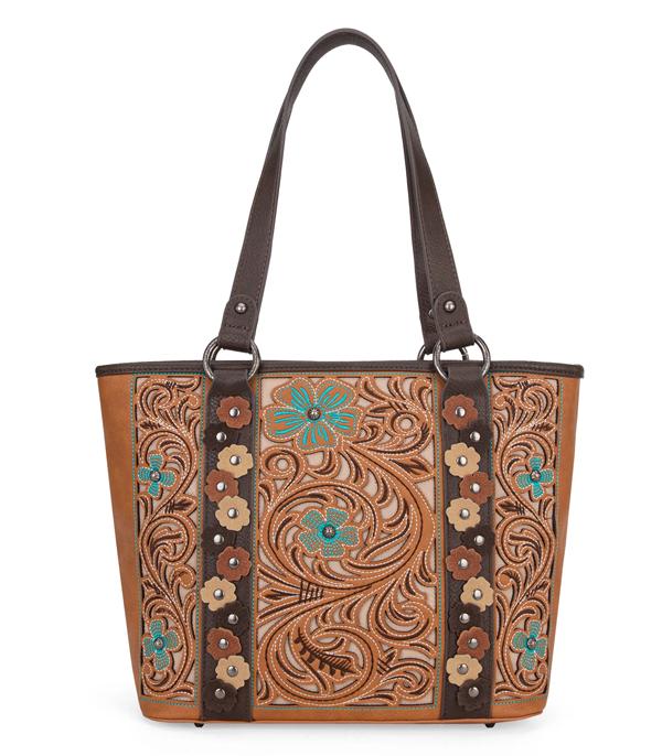 MONTANAWEST BAGS :: WESTERN PURSES :: Wholesale Montana West Floral Concealed Carry Tote