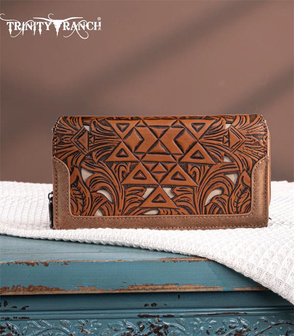 MONTANAWEST BAGS :: TRINITY RANCH BAGS :: Wholesale Trinity Ranch Aztec Tooled Wallet