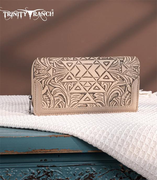 MONTANAWEST BAGS :: TRINITY RANCH BAGS :: Wholesale Trinity Ranch Aztec Tooled Wallet