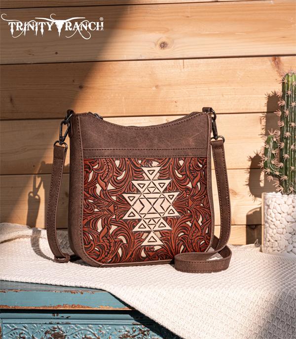 WHAT'S NEW :: Wholesale Floral Aztec Tooled Crossbody Bag