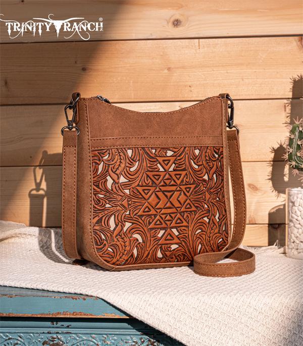 WHAT'S NEW :: Wholesale Trinity Ranch Aztec Tooled Crossbody Bag