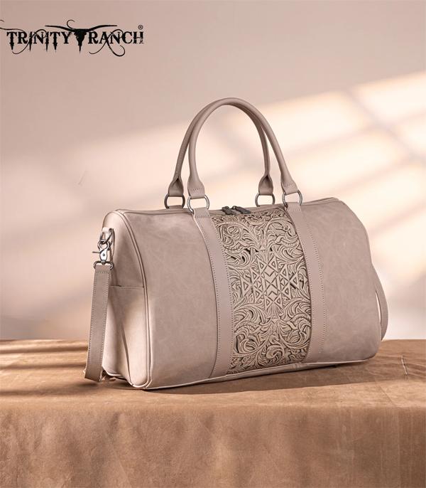 New Arrival :: Wholesale Trinity Ranch Tooled Aztec Weekender Bag