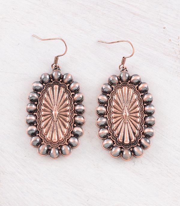 New Arrival :: Wholesale Western Navajo Pearl Concho Earrings