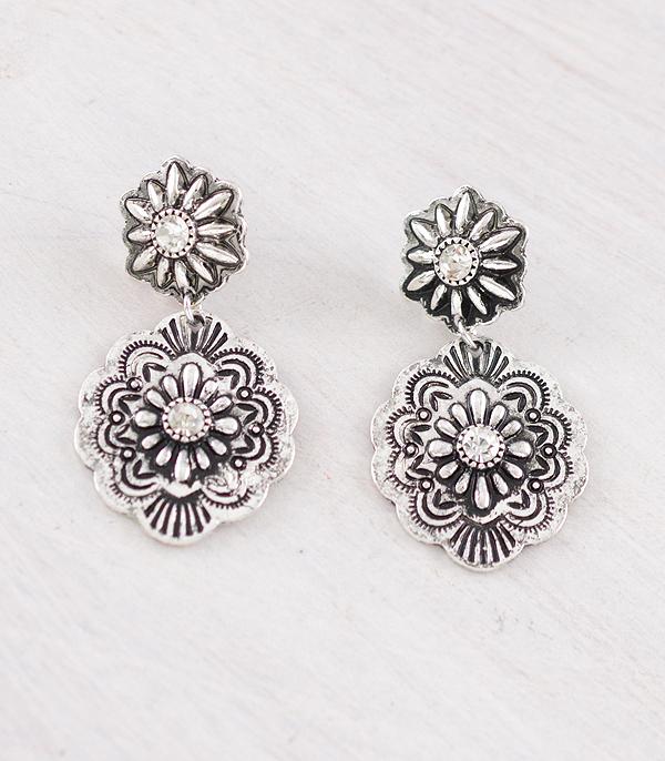 New Arrival :: Wholesale Western Concho Dangle Earrings