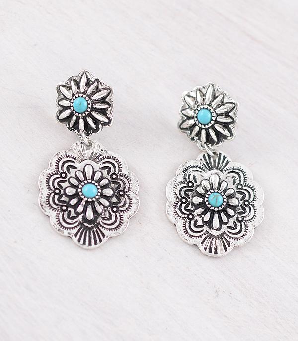 WHAT'S NEW :: Wholesale Western Turquoise Concho Earrings