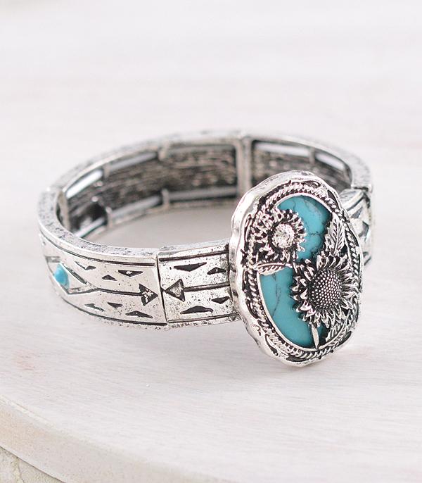 WHAT'S NEW :: Wholesale Western Turquoise Sunflower Bracelet