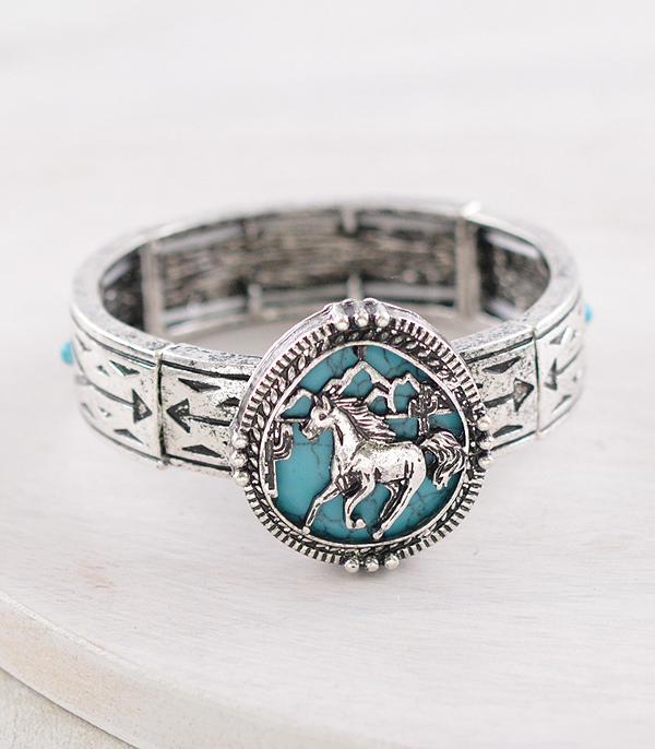 New Arrival :: Wholesale Western Turquoise Horse Bracelet