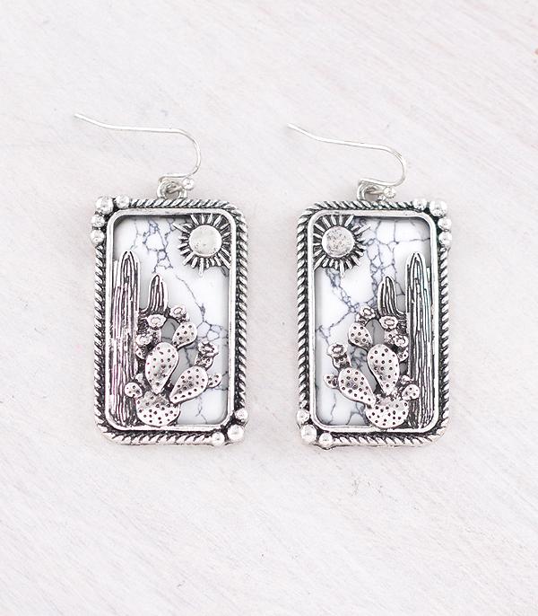 WHAT'S NEW :: Wholesale Western Cactus Stone Earrings