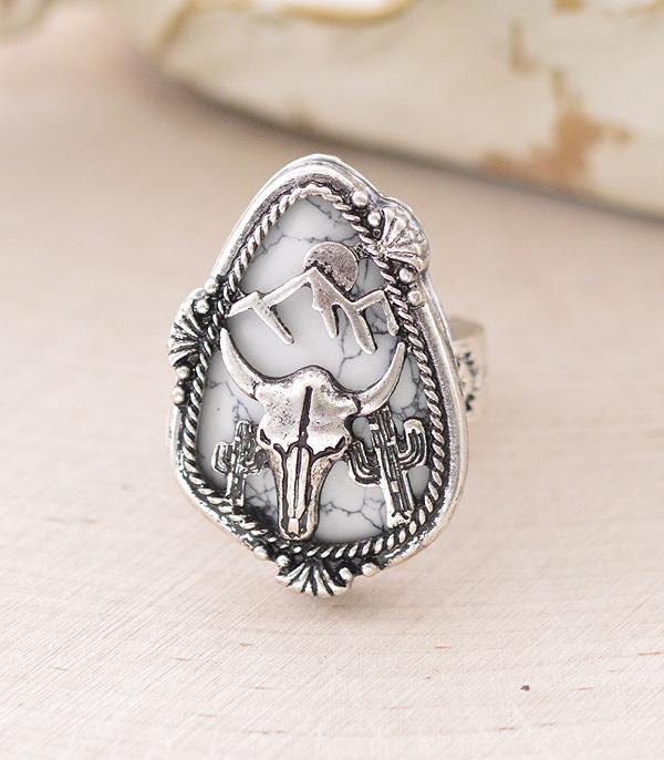 WHAT'S NEW :: Wholesale Western Cow Skull Stone Ring