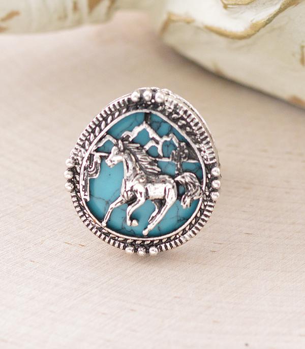 New Arrival :: Wholesale Western Horse Stone Ring