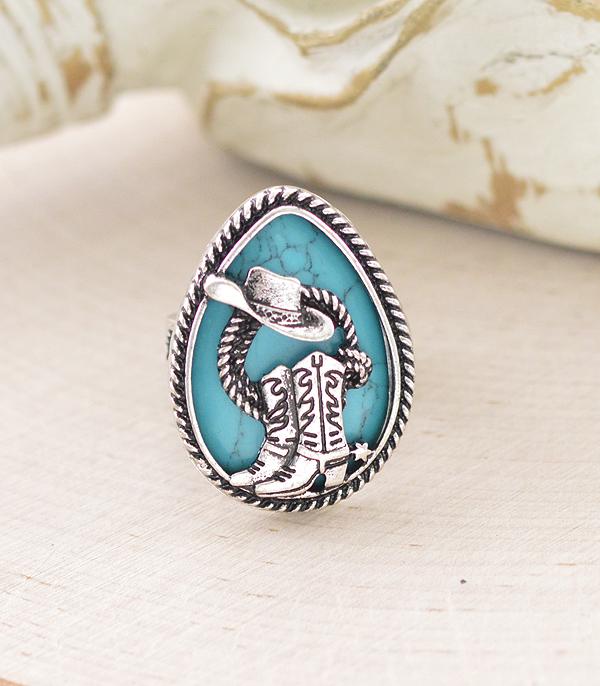 WHAT'S NEW :: Wholesale Western Cowboy Boots Stone Ring