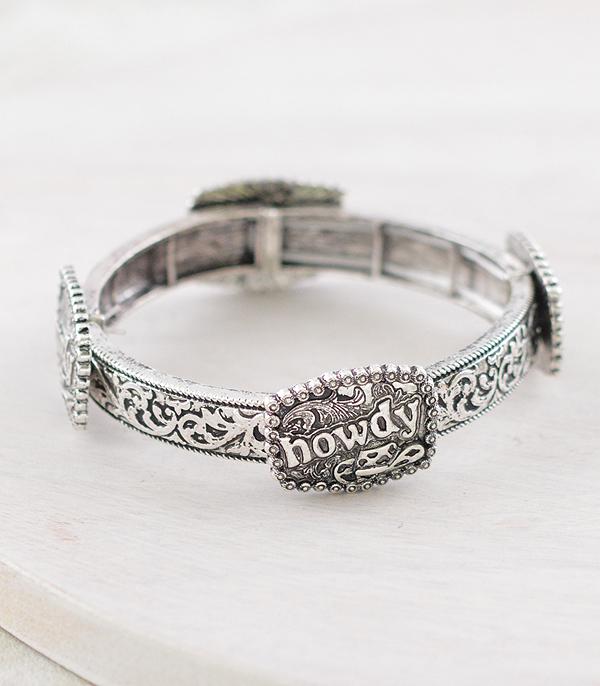 New Arrival :: Wholesale Western Howdy Concho Bracelet