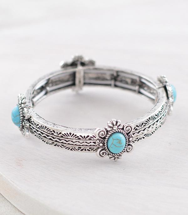 New Arrival :: Wholesale Western Turquoise Concho Bracelet