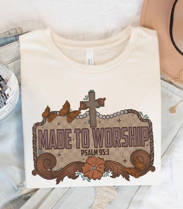 GRAPHIC TEES :: GRAPHIC TEES :: Wholesale Western Made To Worship BC Tshirt