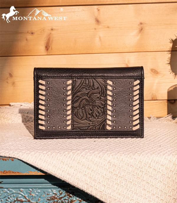 New Arrival :: Wholesale Montana West Floral Tooled Wallet