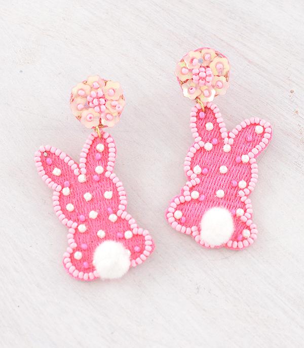 EARRINGS :: TRENDY EARRINGS :: Wholesale Easter Bunny Bead Earrings 