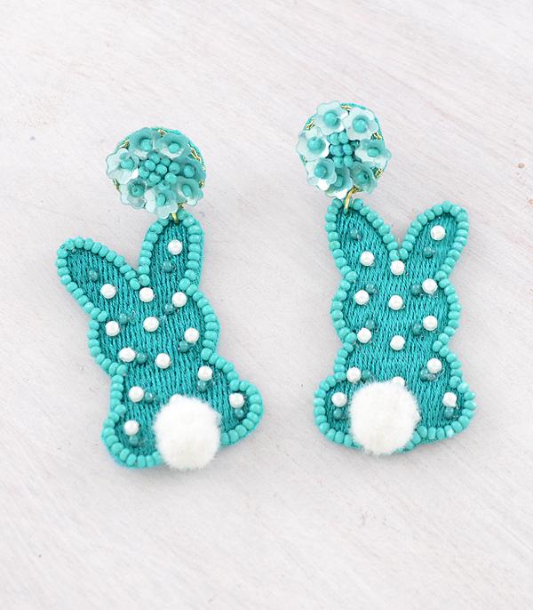 EARRINGS :: TRENDY EARRINGS :: Wholesale Easter Bunny Bead Earrings 