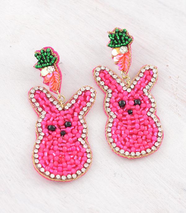 EARRINGS :: TRENDY EARRINGS :: Wholesale Easter Peep Bead Earrings