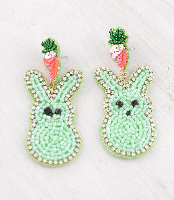 EARRINGS :: TRENDY EARRINGS :: Wholesale Easter Peep Bead Earrings