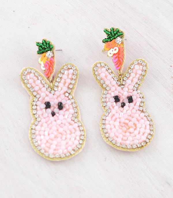 EARRINGS :: TRENDY EARRINGS :: Wholesale Easter Peep Bead Earrings