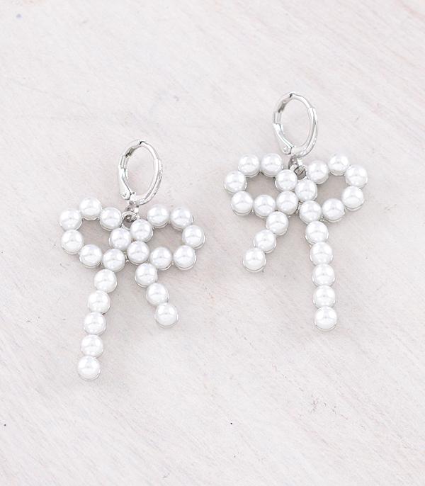 New Arrival :: Wholesale Pearl Bow Earrings