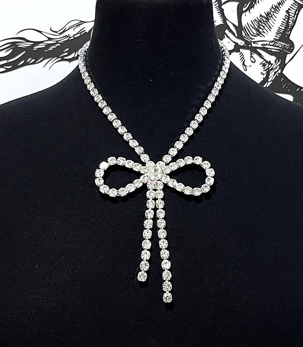 WHAT'S NEW :: Wholesale Rhinestone Bow Necklace