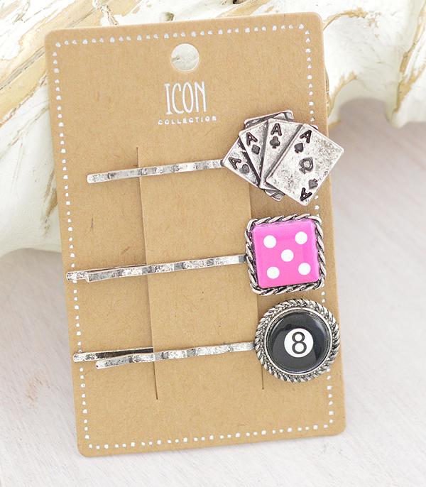 New Arrival :: Wholesale Western 3PC Set Hair Pin