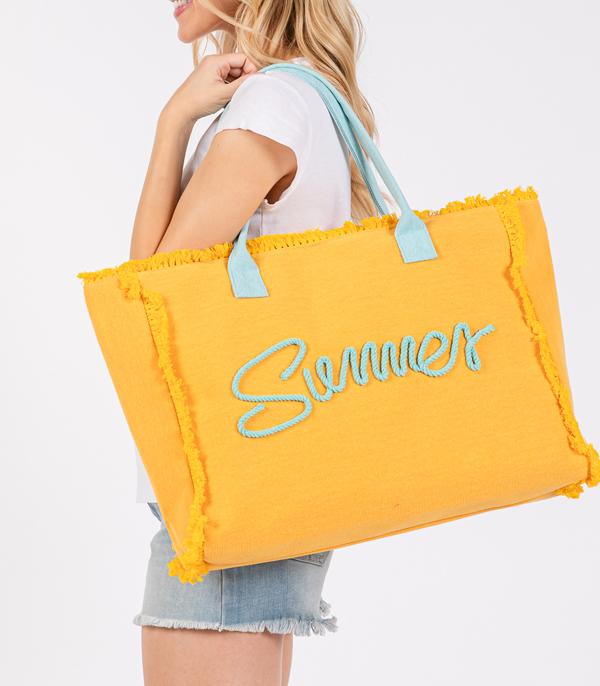 WHAT'S NEW :: Wholesale Summer Rope Letter Canvas Tote Bag