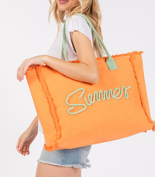 WHAT'S NEW :: Wholesale Summer Rope Letter Canvas Tote Bag