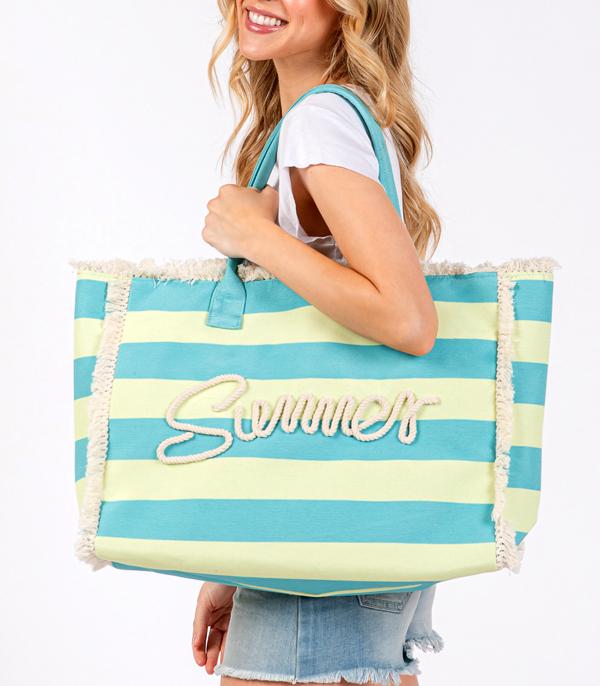 WHAT'S NEW :: Wholesale Summer Rope Letter Canvas Tote Bag