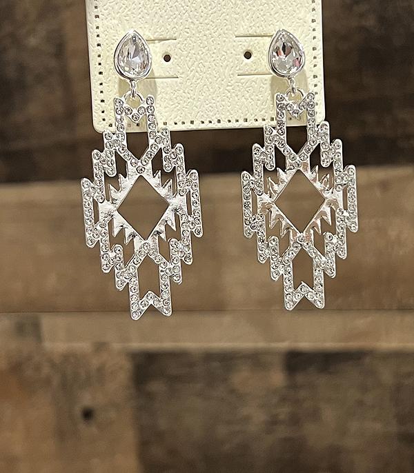 New Arrival :: Wholesale Rhinestone Aztec Earrings