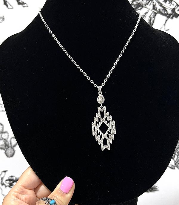 WHAT'S NEW :: Wholesale Rhinestone Aztec Pendant Necklace