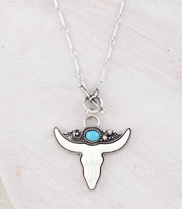 WHAT'S NEW :: Wholesale Western Cow Skull Necklace