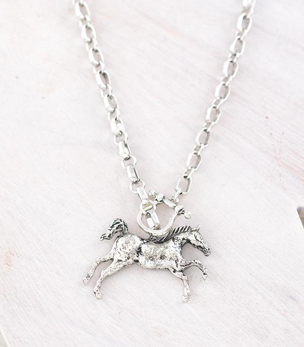 New Arrival :: Wholesale Western Horse Pendant Necklace