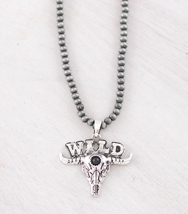 New Arrival :: Wholesale Western Wild Cow Skull Necklace