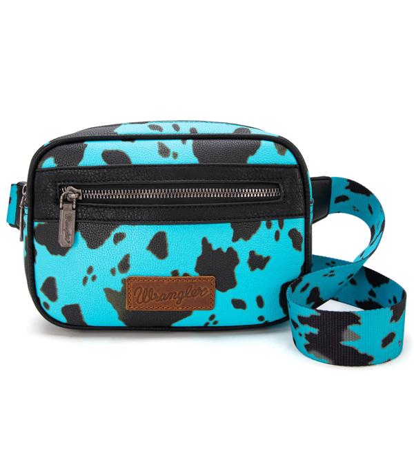 MONTANAWEST BAGS :: WESTERN PURSES :: Wholesale Wrangler Cow Print Belt Bag