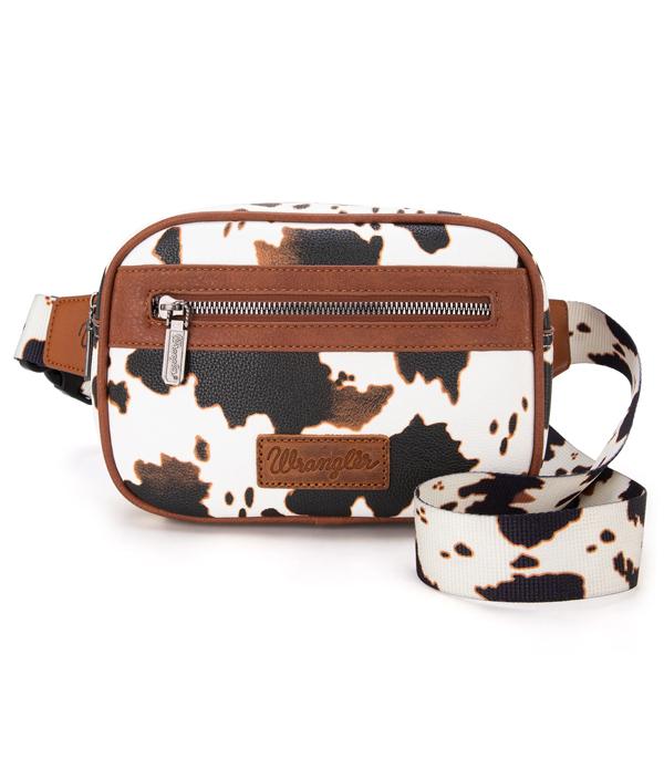 WHAT'S NEW :: Wholesale Wrangler Cow Print Belt Bag