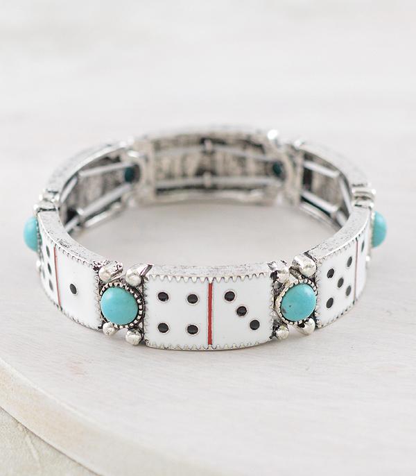 WHAT'S NEW :: Wholesale Western Dice Bangle Stretch Bracelet