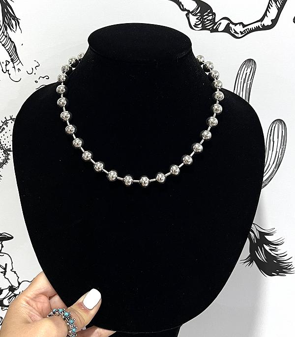 NECKLACES :: WESTERN TREND :: Wholesale Silver Ball Bead Necklace